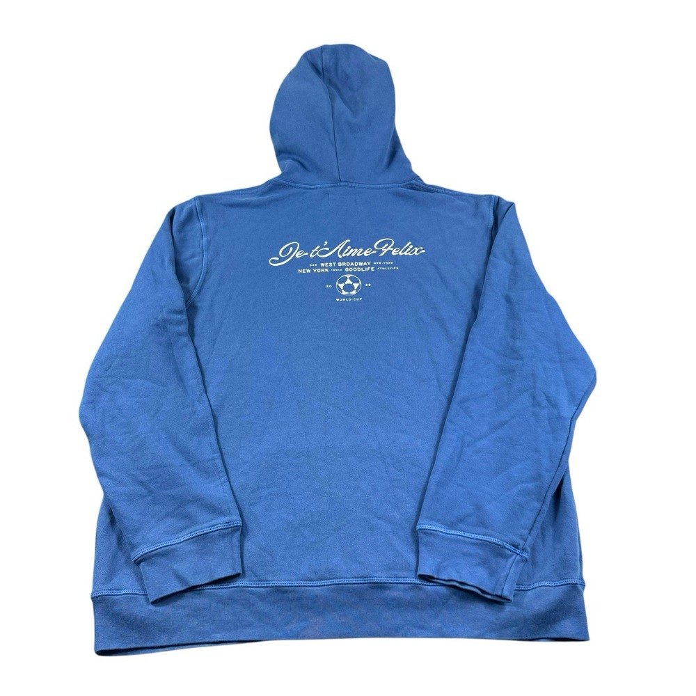 Goodlife Felix World Cup Blue Heavy Cotton Graphic Hoodie Mens 2XL GLH22PHFLX